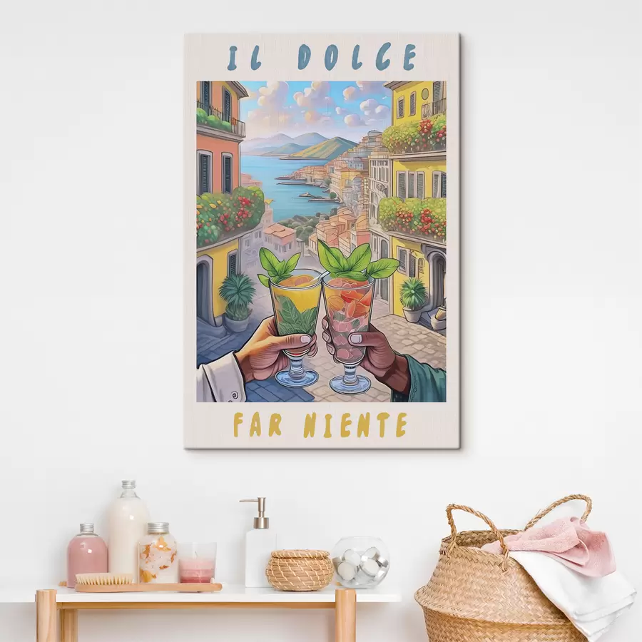  Peintures Ville italienne, côte maritime, cocktails, vocation, architecture, été, aquarelle s38392