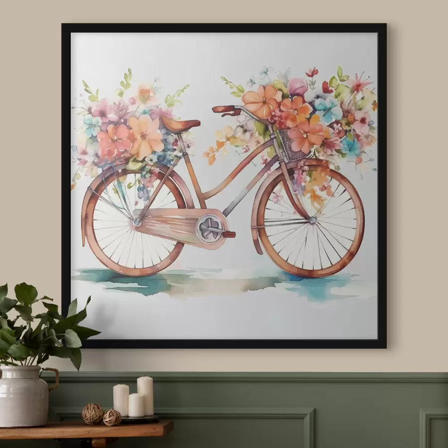  Peintures bicyclette en couleurs vives, peinture à l'eau f38447
