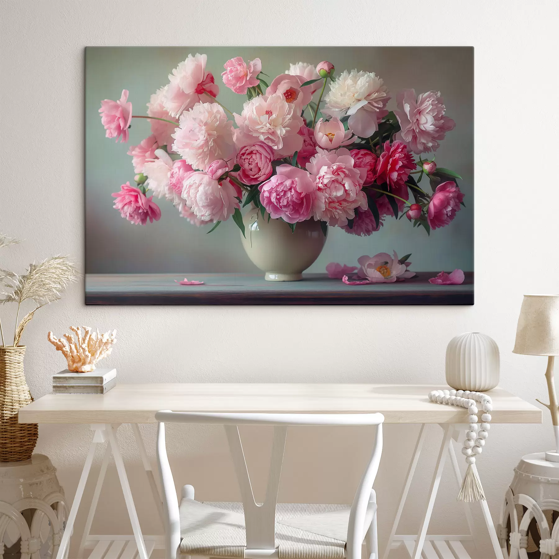 Fotobehang Delicaat boeket pioenrozen s38458