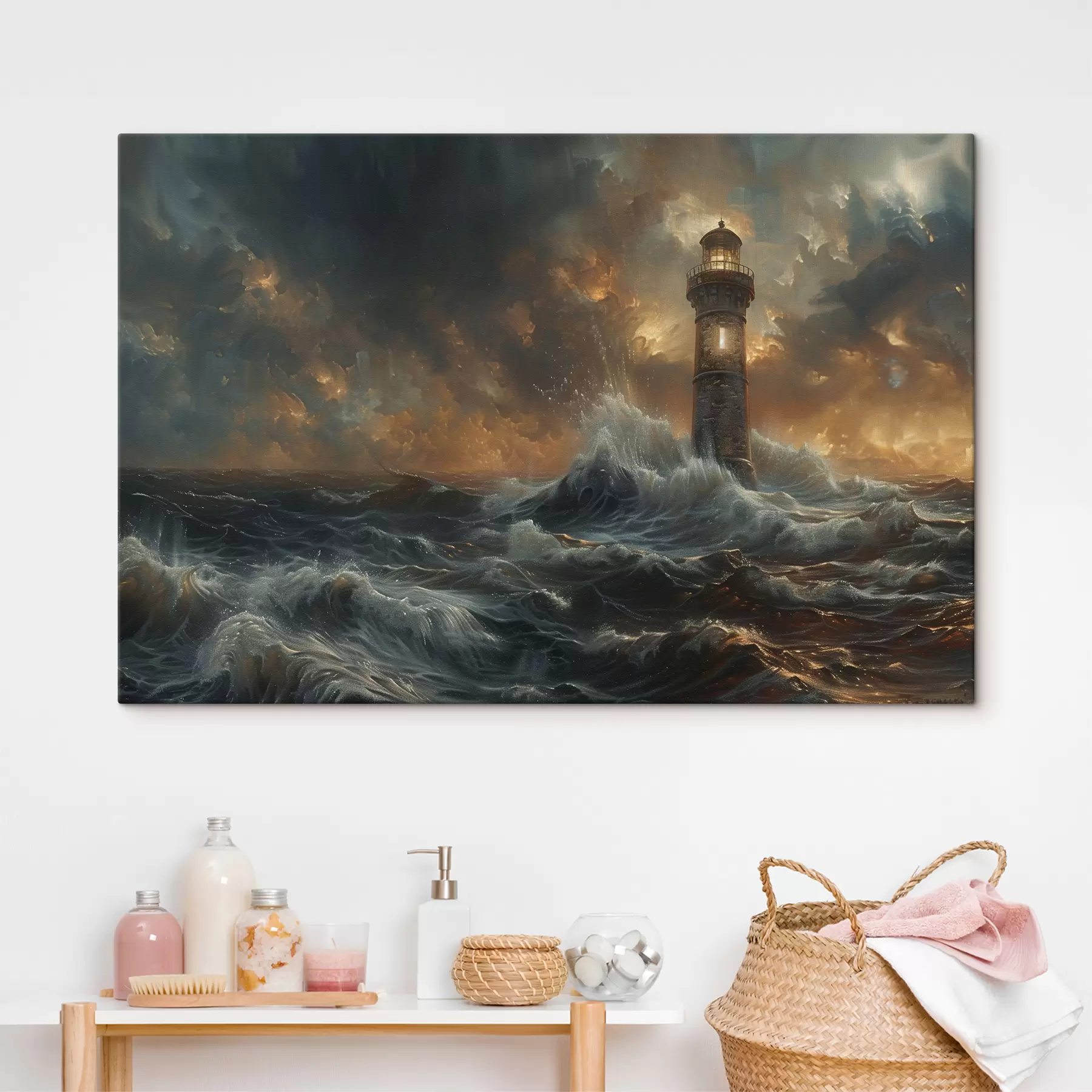 Fotobehang Vuurtoren op zee s38469