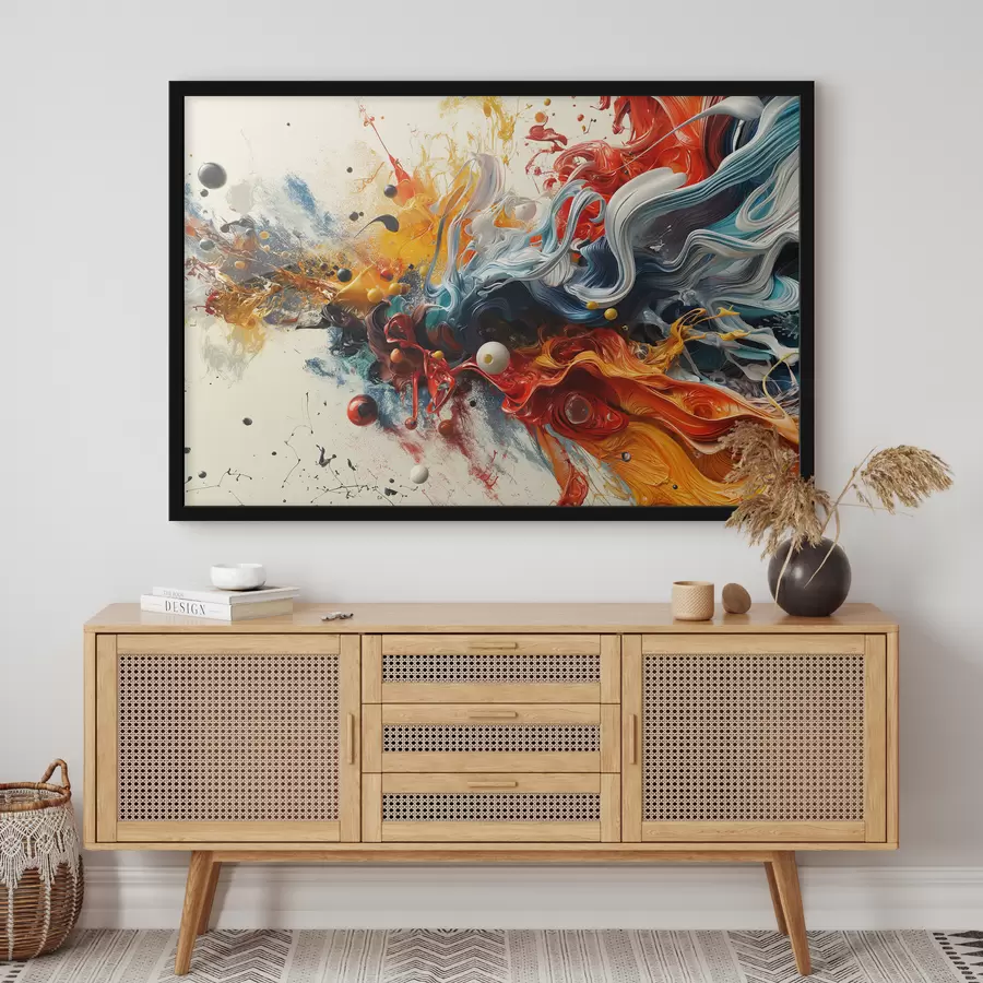 Papier peint photo Des éclaboussures de peintures abstrait f38457