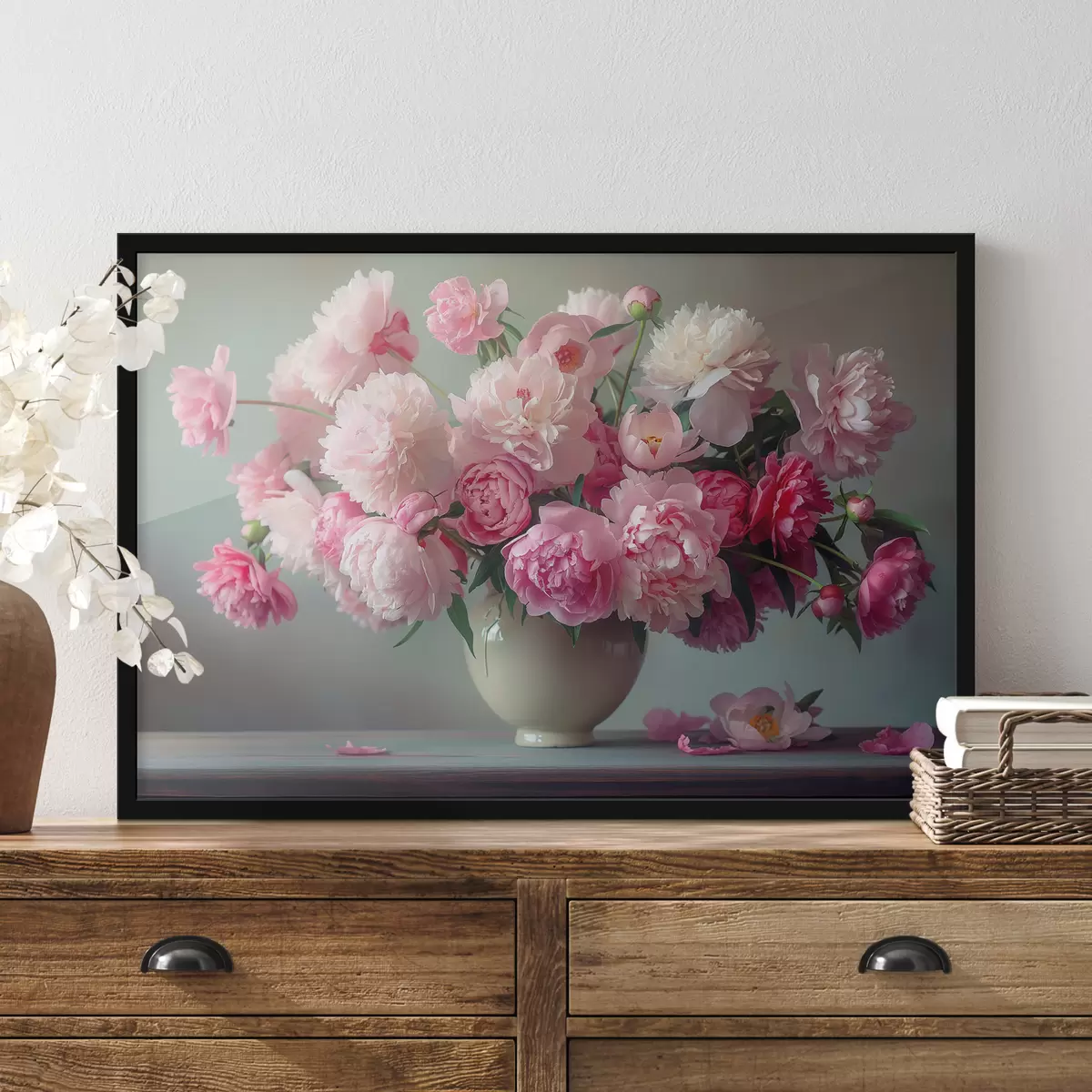 Poster Delicaat boeket pioenrozen f38458