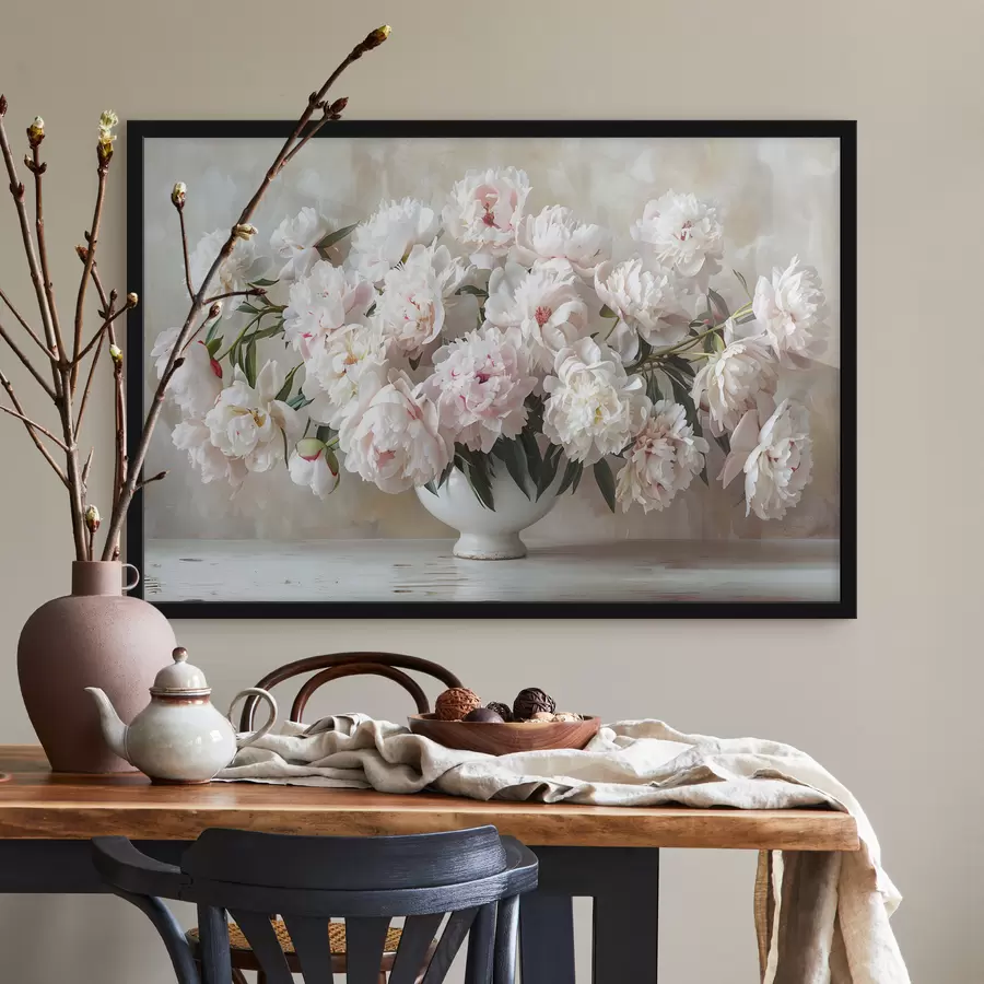 Papier peint photo Pivoines légères dans un vase f38461