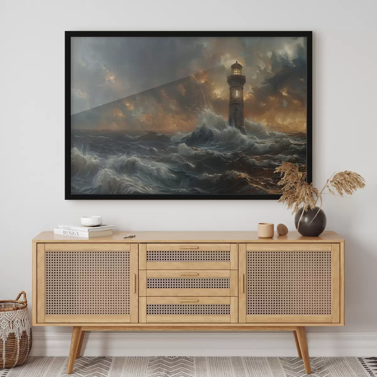Poster Vuurtoren op zee f38469