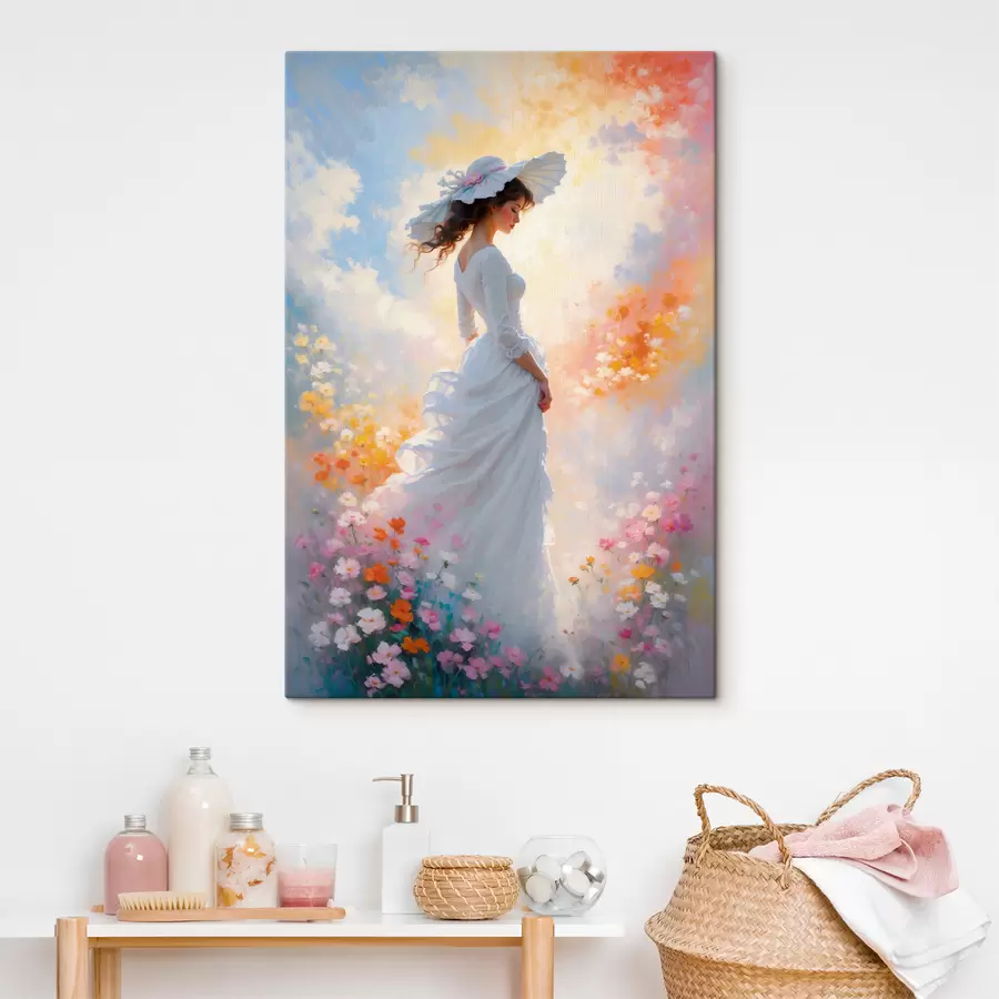  Peintures Fille en fleurs s38570