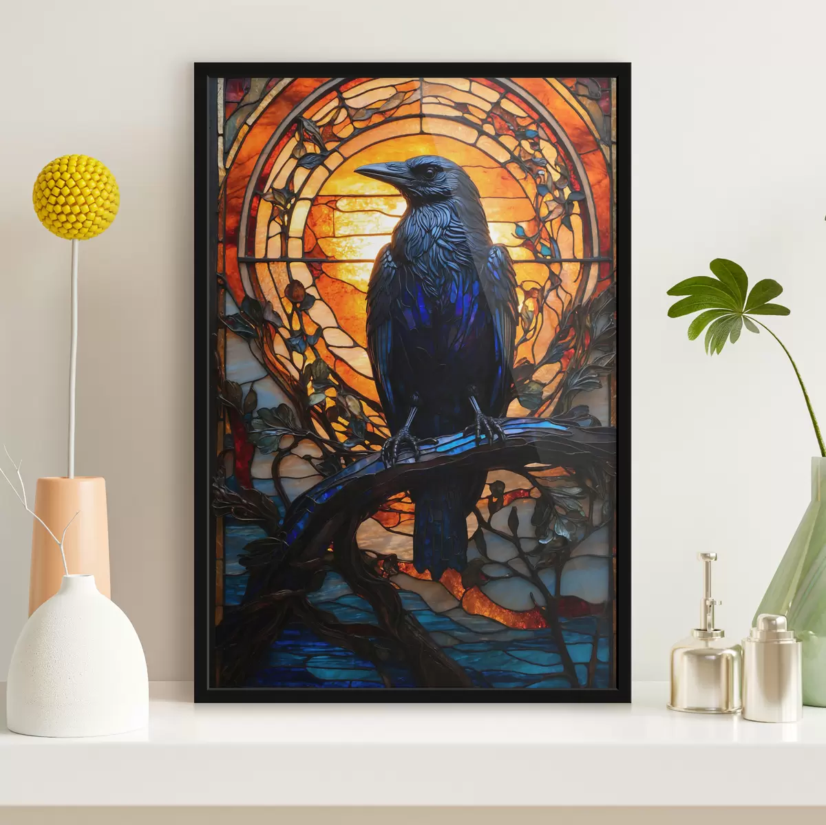 Affiche Un corbeau sur une branche f38591