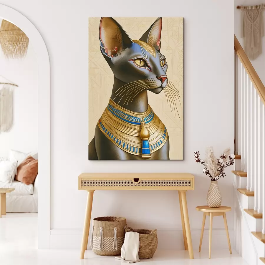  Peintures Bastet, déesse égyptienne, chat de profil s38725