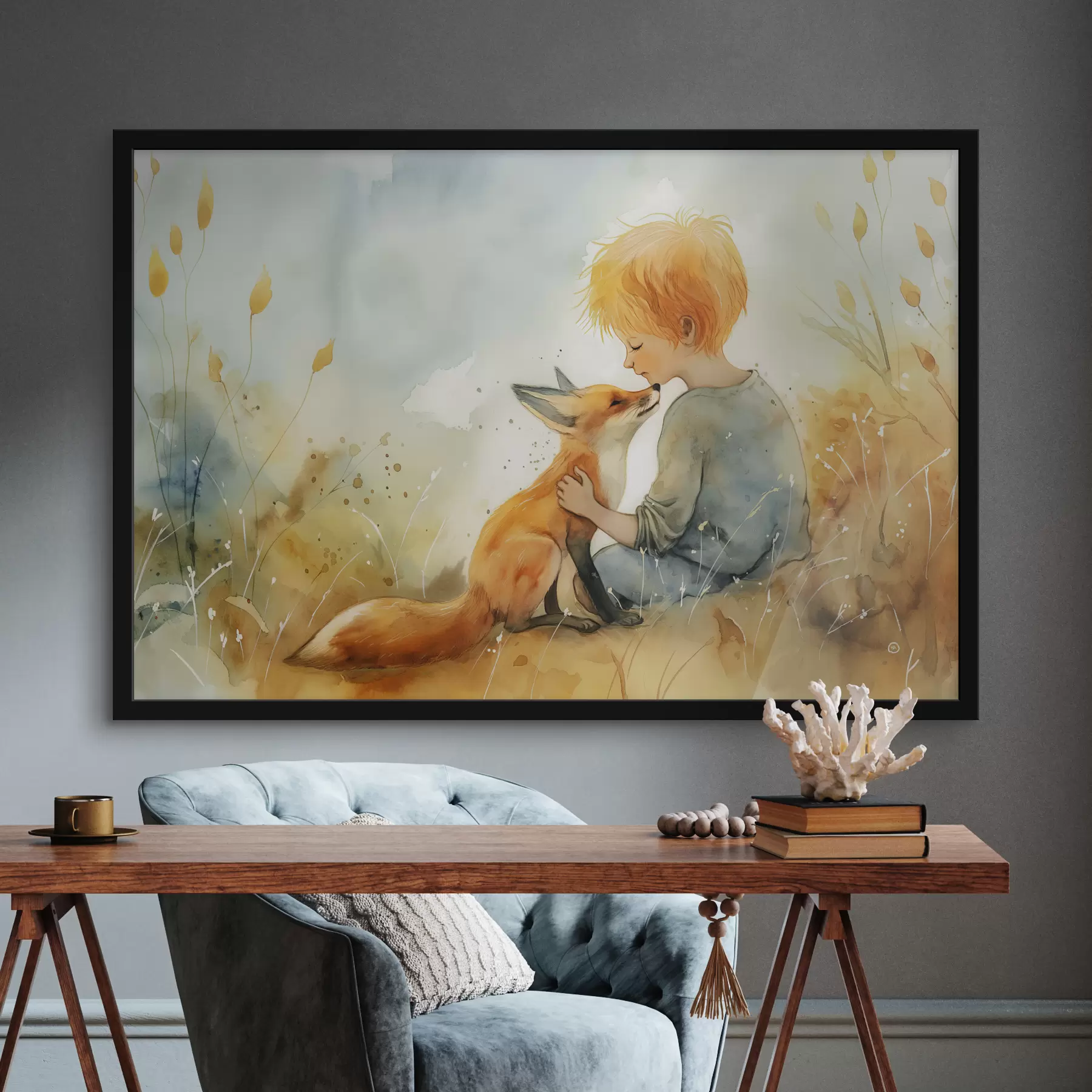  Schilderijen De kleine prins met de vos f38790