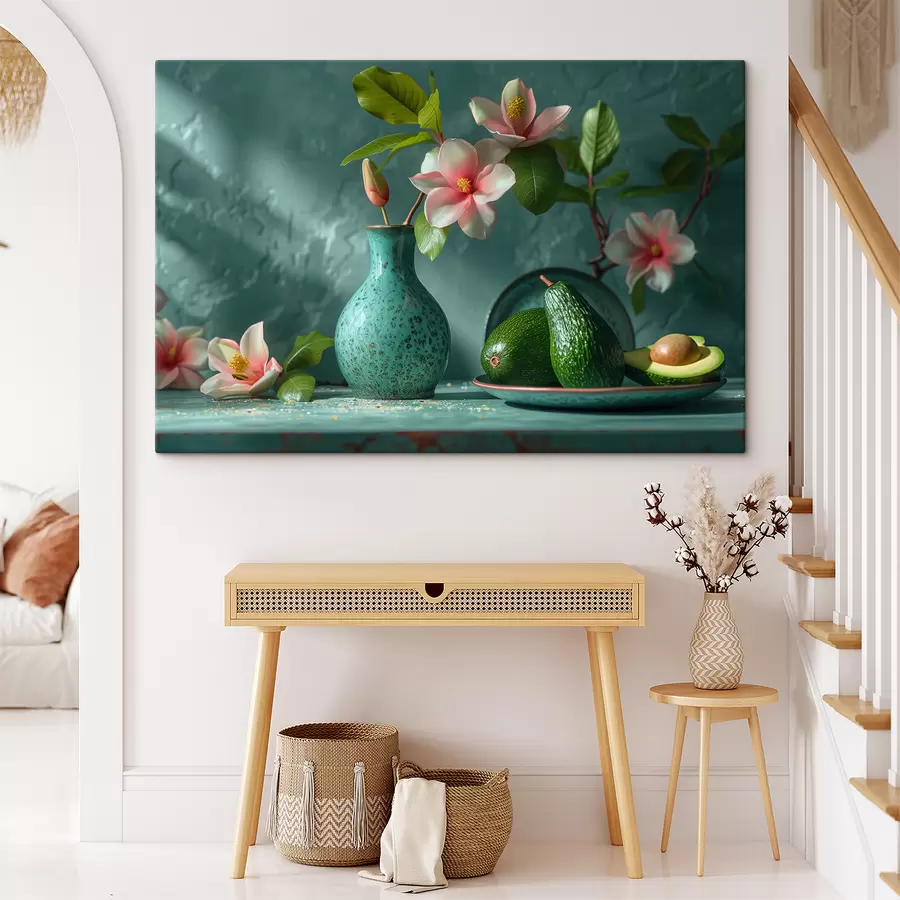  Schilderijen Samenstelling van avocado en lelie s38687