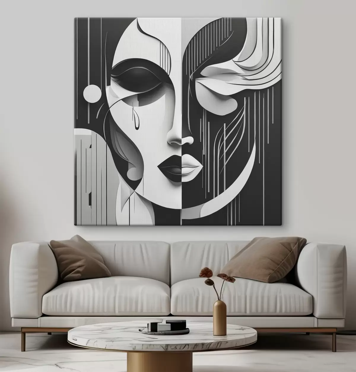  Peintures Masque noir et blanc s38850