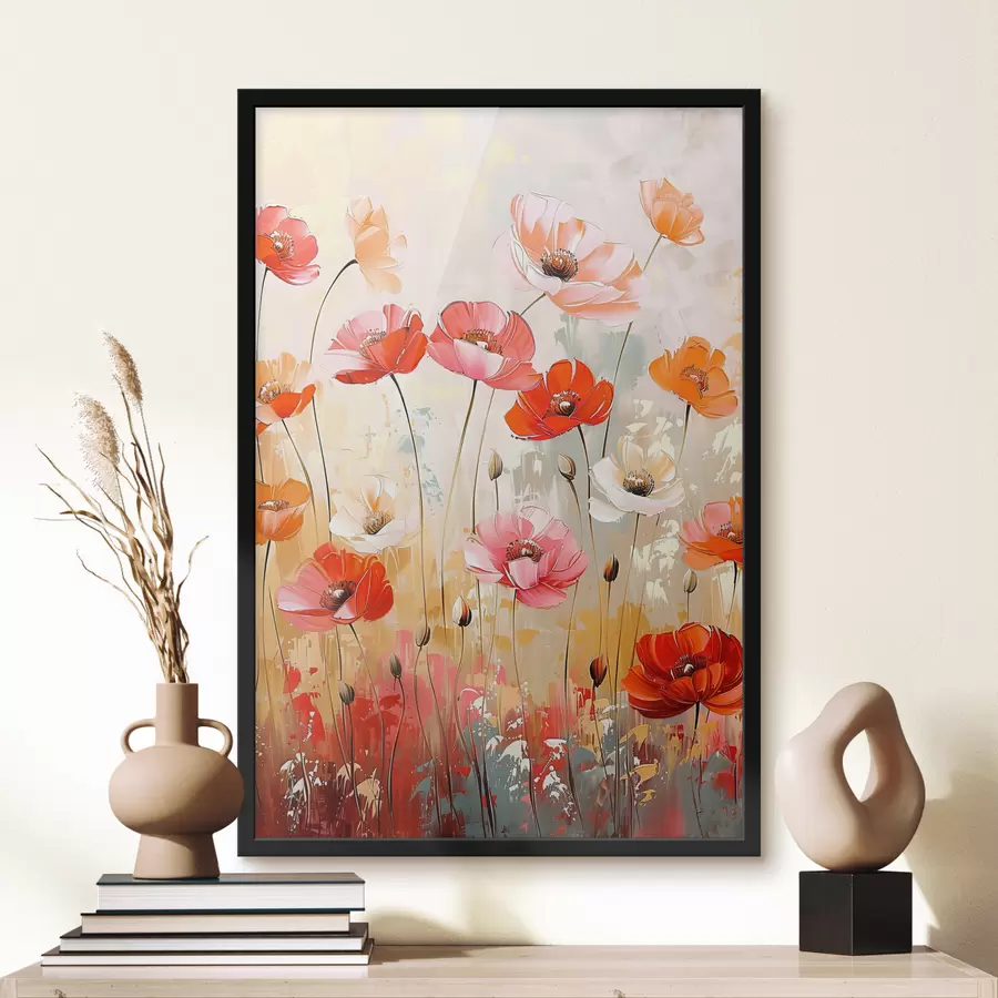 Papier peint photo Coquelicots dans les champs f39048