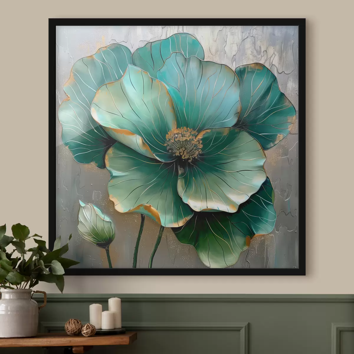 Affiche Grande fleur abstraite f39013