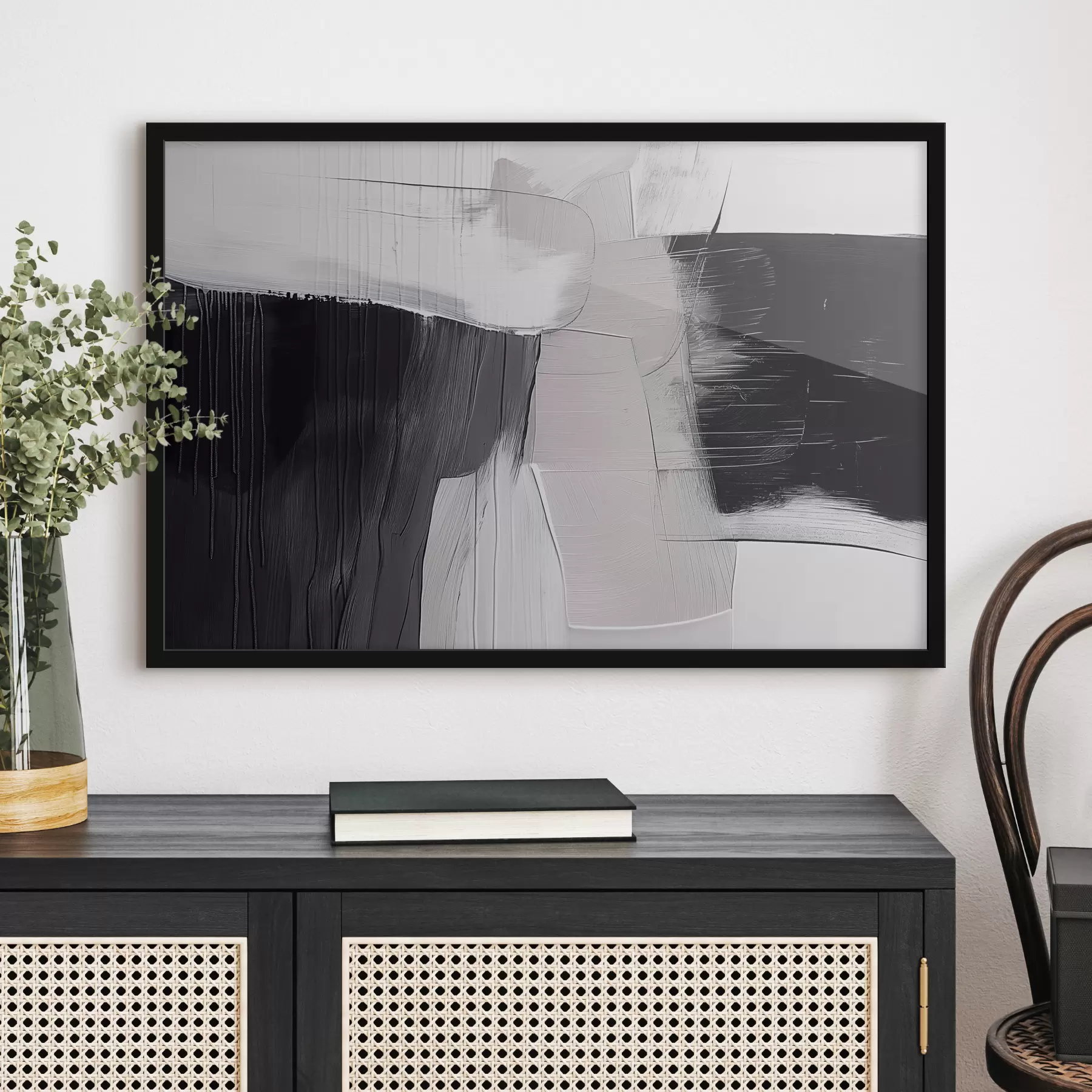 Fotobehang Grijze en beige abstractie f39015