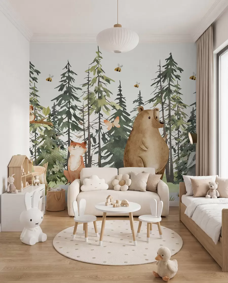 Fotobehang Bos en vonk w00905