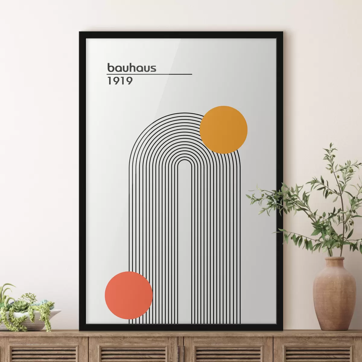 Affiche Abstraction géométrique du Bauhaus f39260