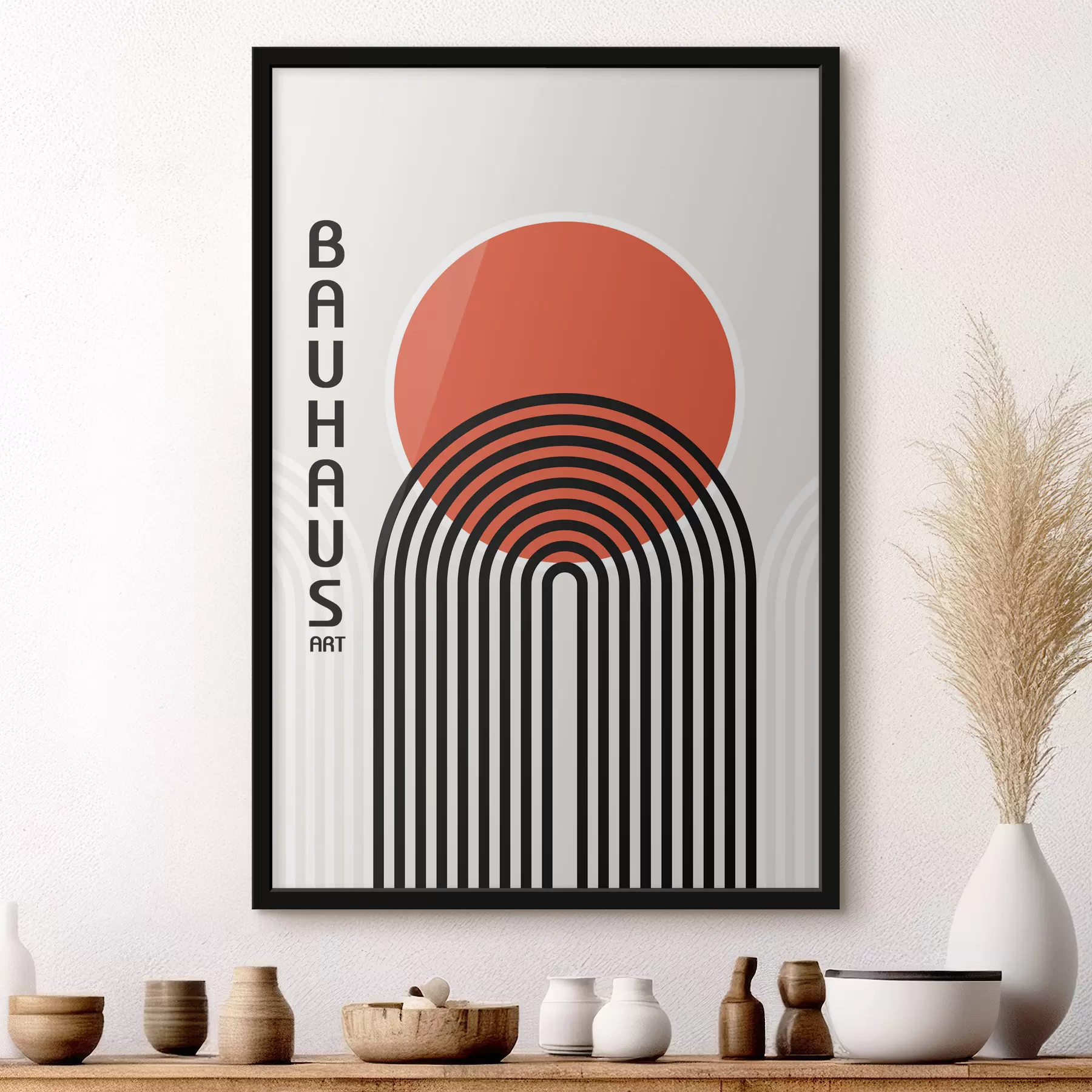 Fotobehang Geometrische abstractie van Bauhaus f39261