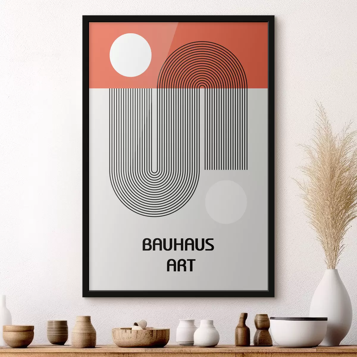 Poster Geometrische abstractie van Bauhaus f39273