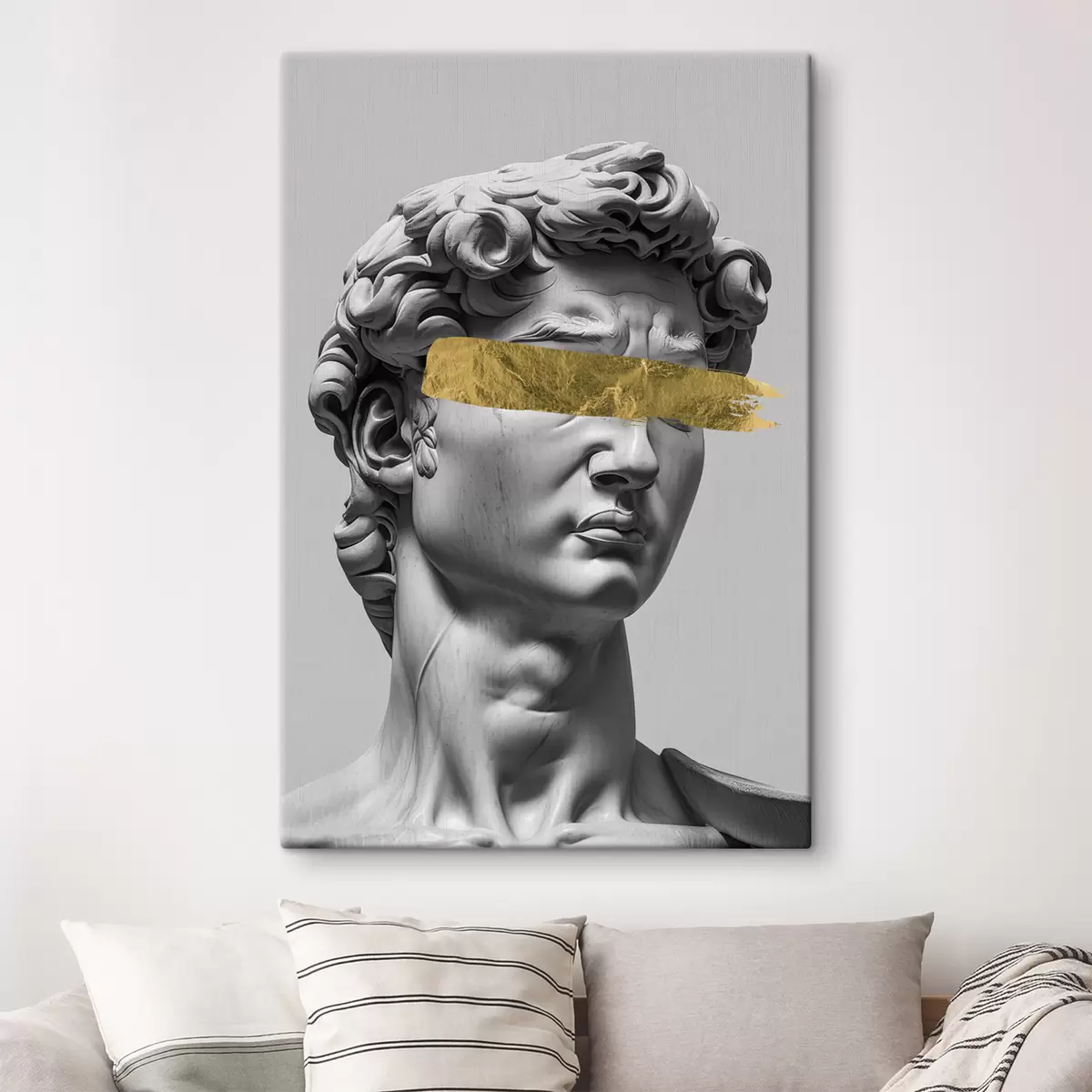  Schilderijen Een modern beeld van David met gesloten ogen s26129