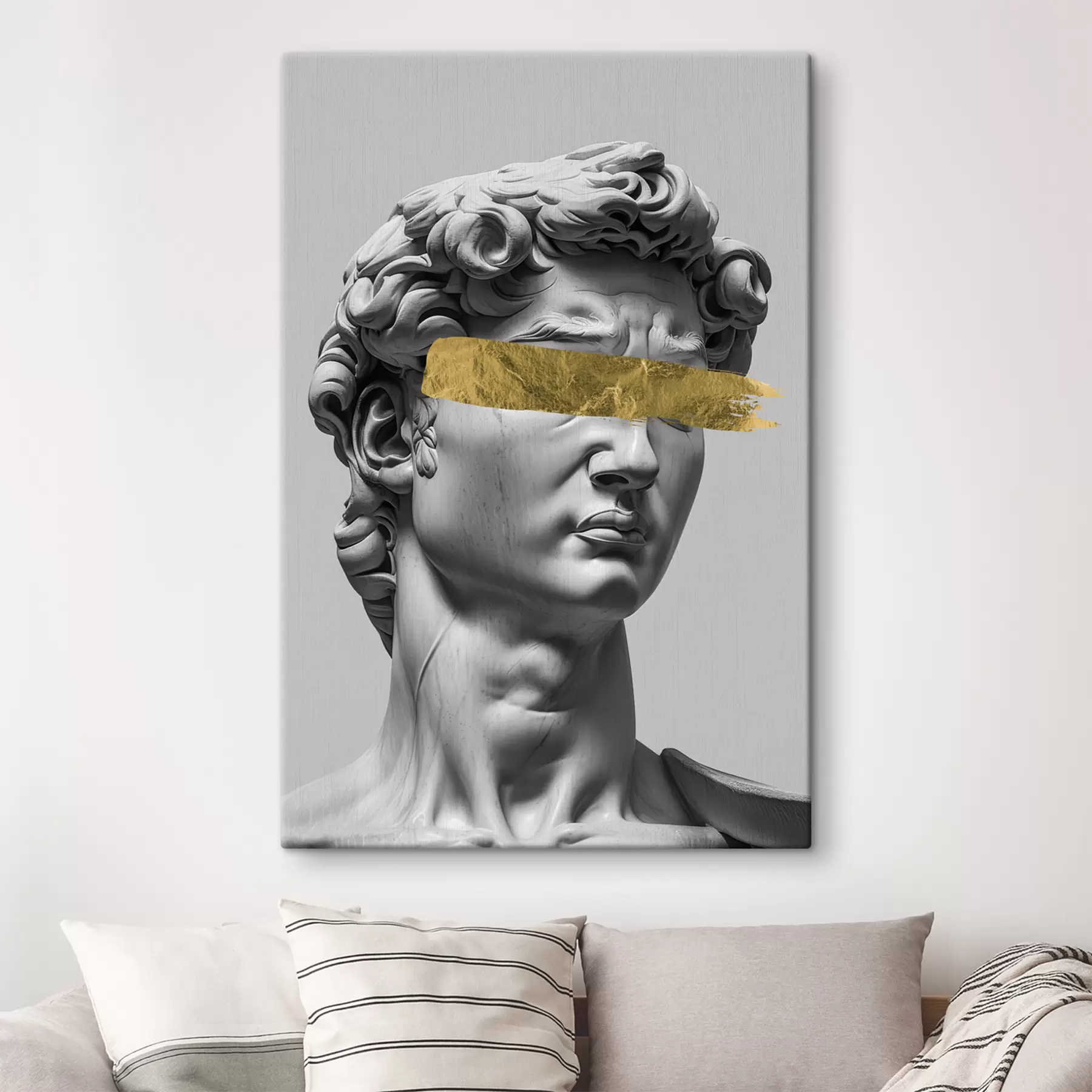  Schilderijen Een modern beeld van David met gesloten ogen s26129