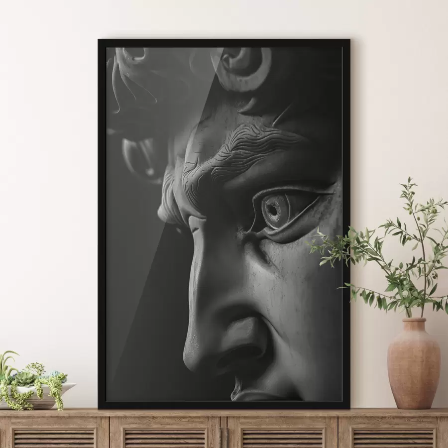  Schilderijen close-up portret van David in profiel f26124