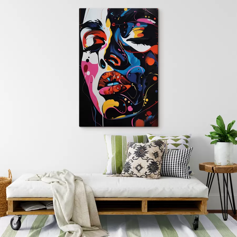  Peintures Visage de fille en couleurs s39306