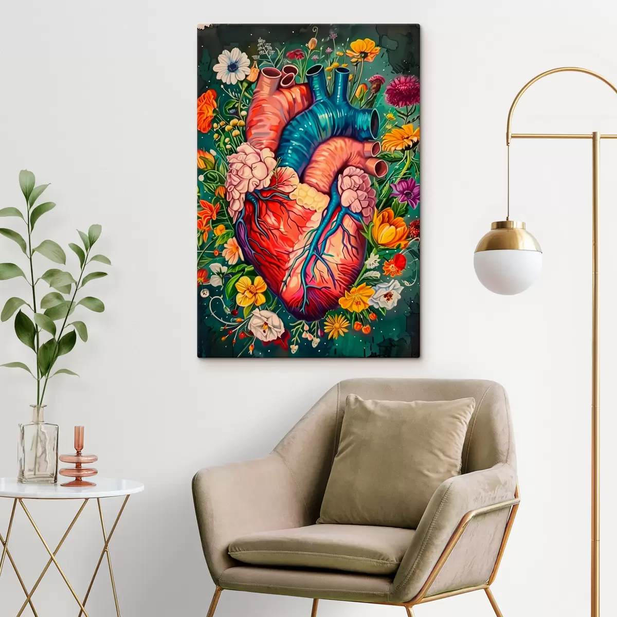  Peintures Coeur en fleurs s39315