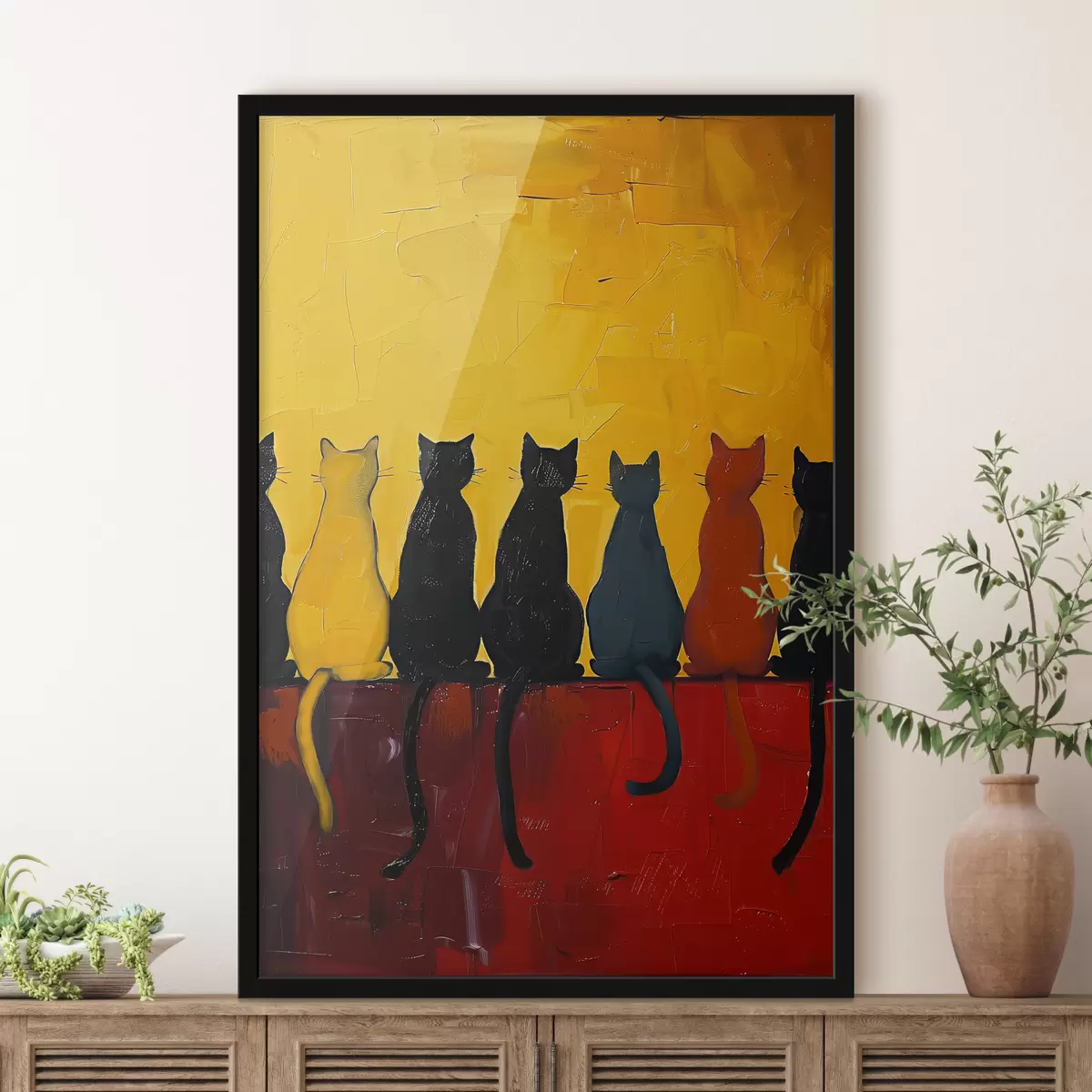 Affiche Des chats en couleurs f39309