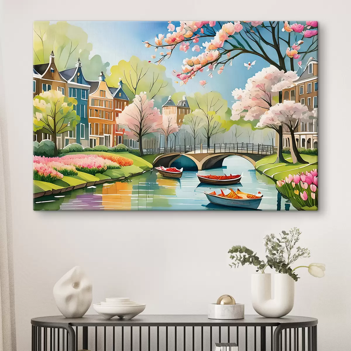  Peintures arbres en fleurs à Amsterdam au printemps s39301