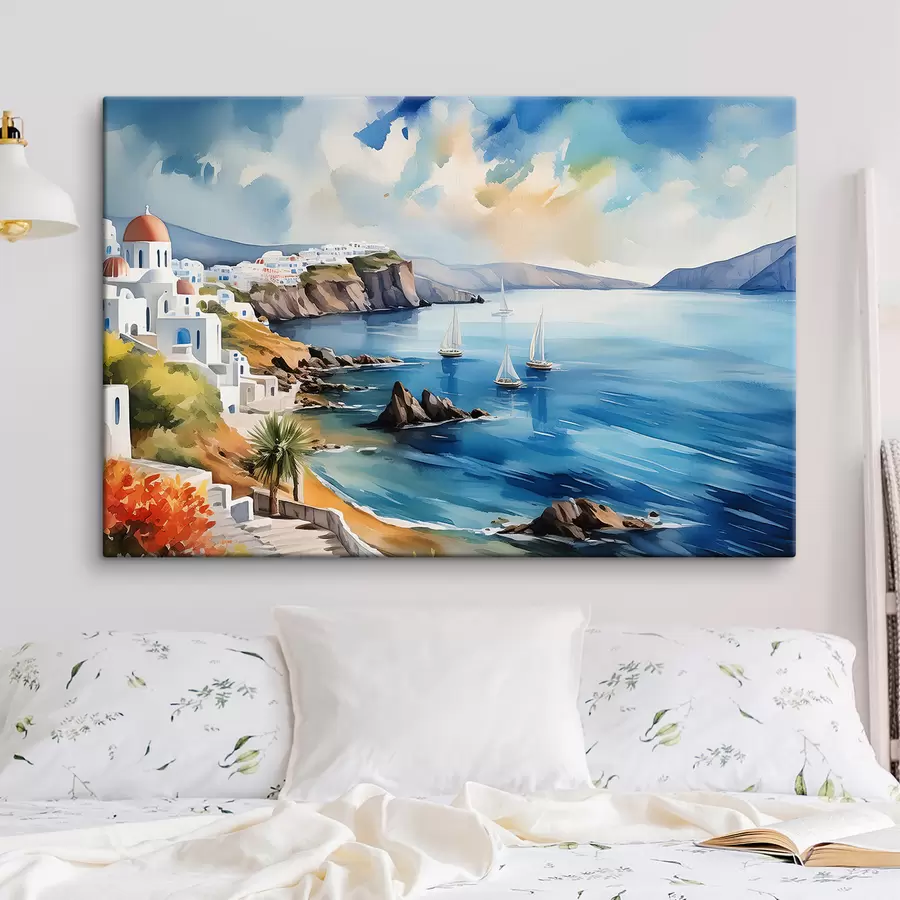  Peintures Vue de la ville de Santorin s39304