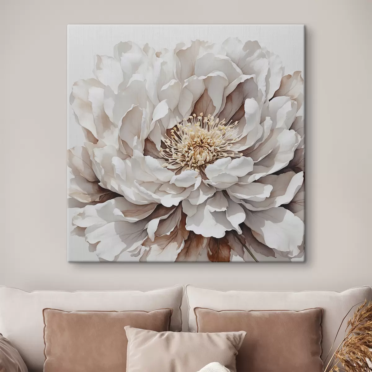  Peintures Gros plan de fleurs blanches s39178