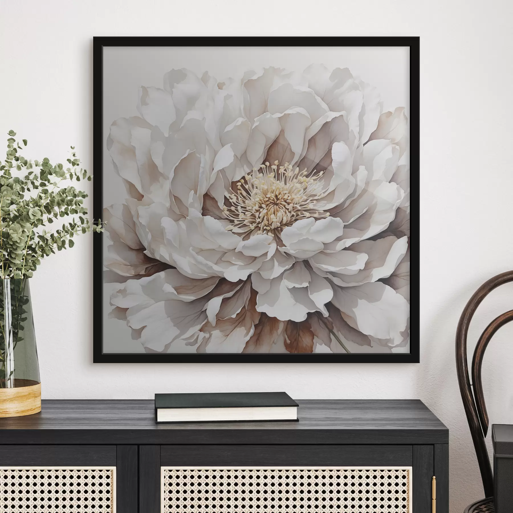 Papier peint photo Gros plan sur une fleur blanche f39178