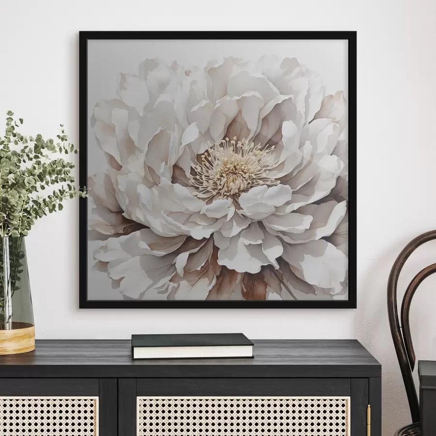 Fotobehang Close-up van een witte bloem f39178