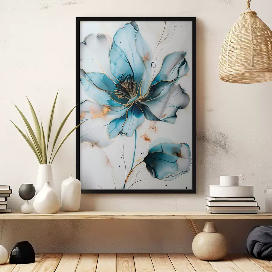 Fotobehang Blauwe bloem f39348