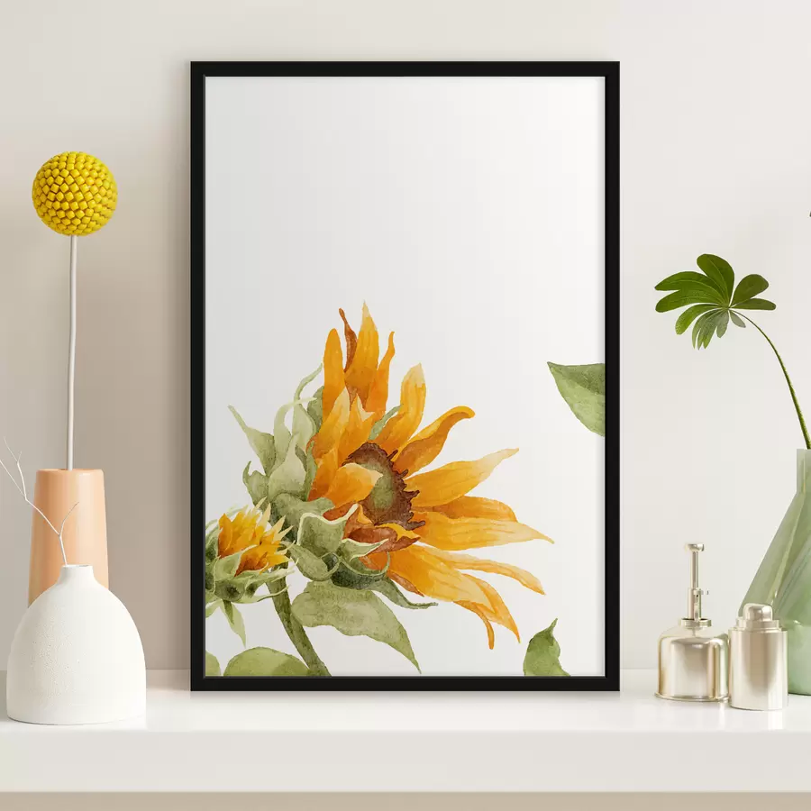 Papier peint photo Tournesol aquarelle f39342