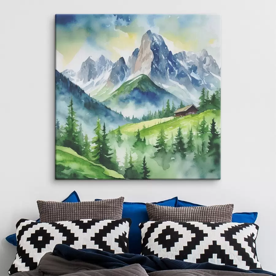 Peintures Montagnes sereines et paysages tranquilles s37959