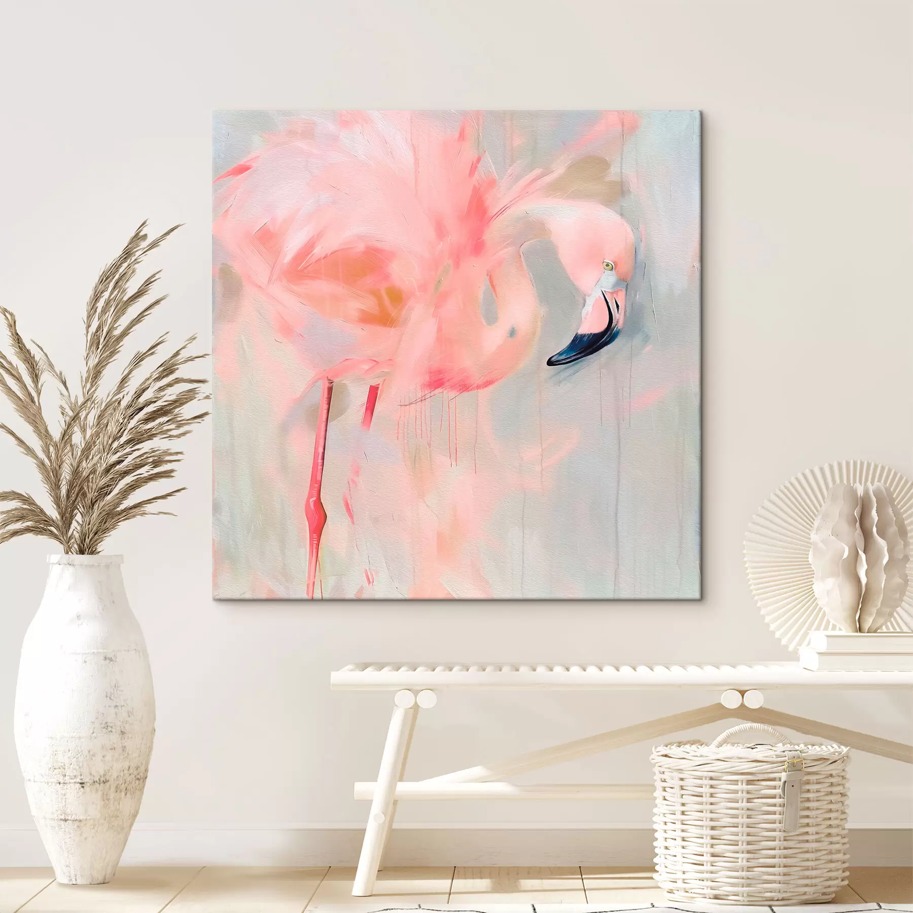 Fotobehang Roze flamingovogel s39541