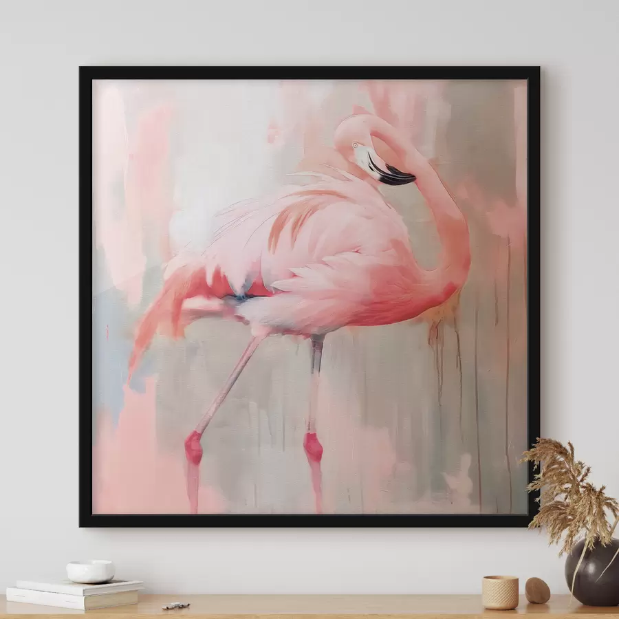 Fotobehang Roze flamingovogel f39536