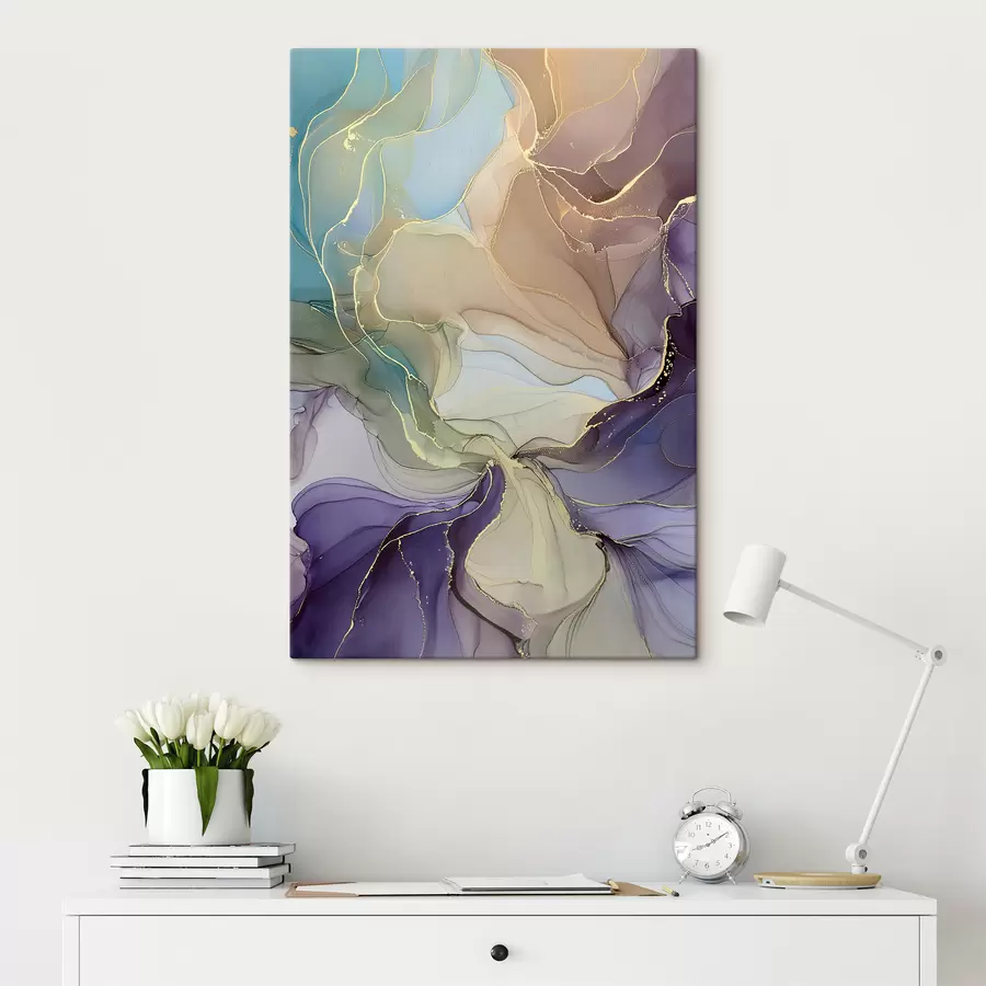  Schilderijen abstractie met alcoholkleuren s39482