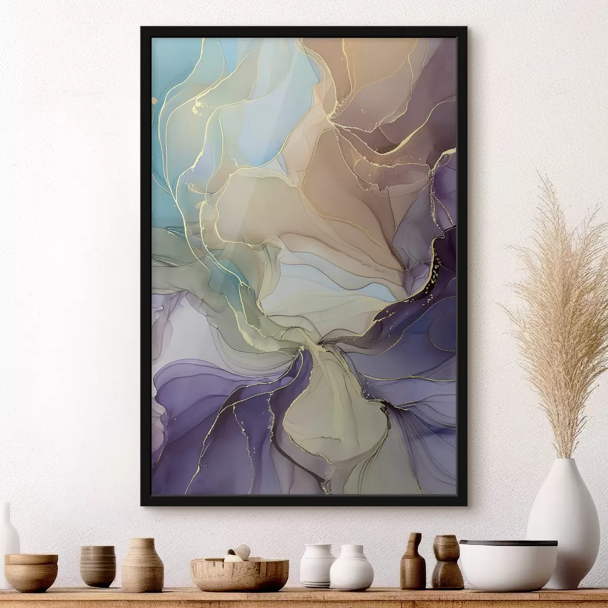 Affiche abstraction avec des couleurs d'alcool f39482