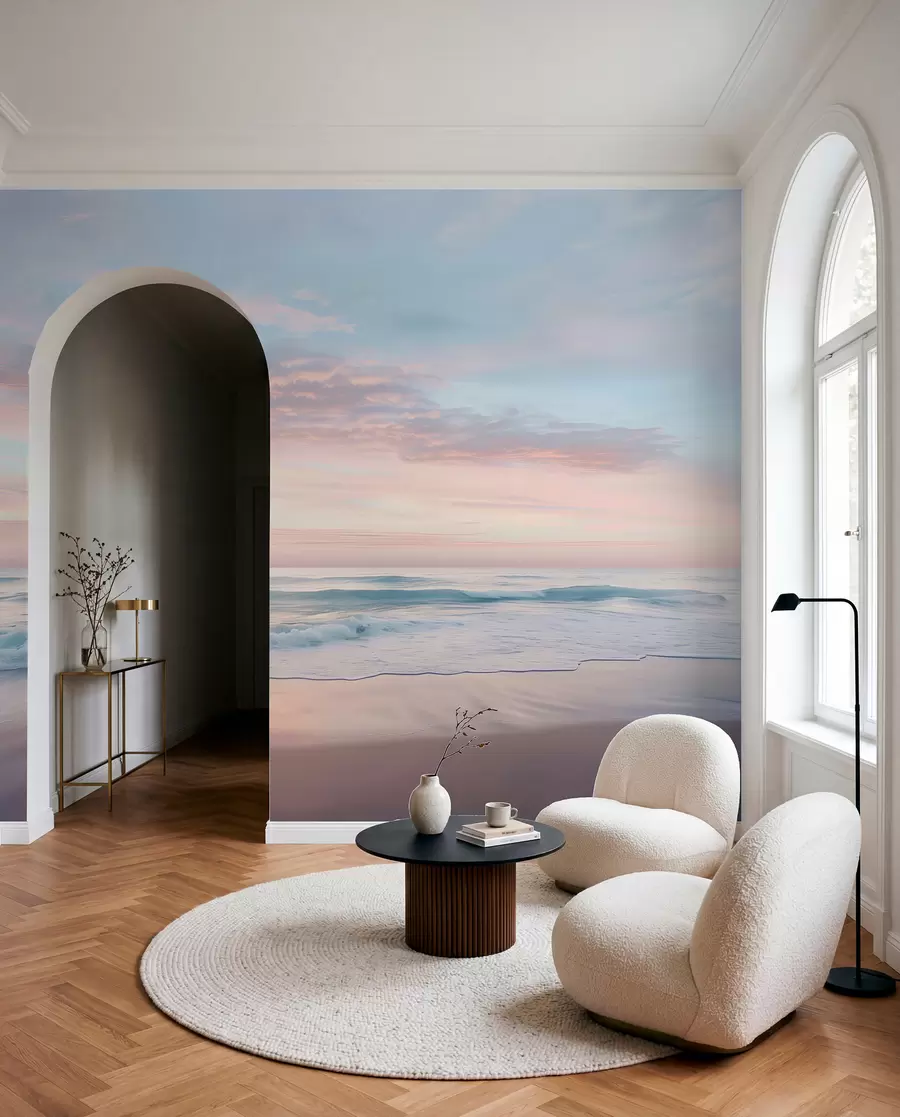 Fotobehang Zachte dijk aan zee w07935