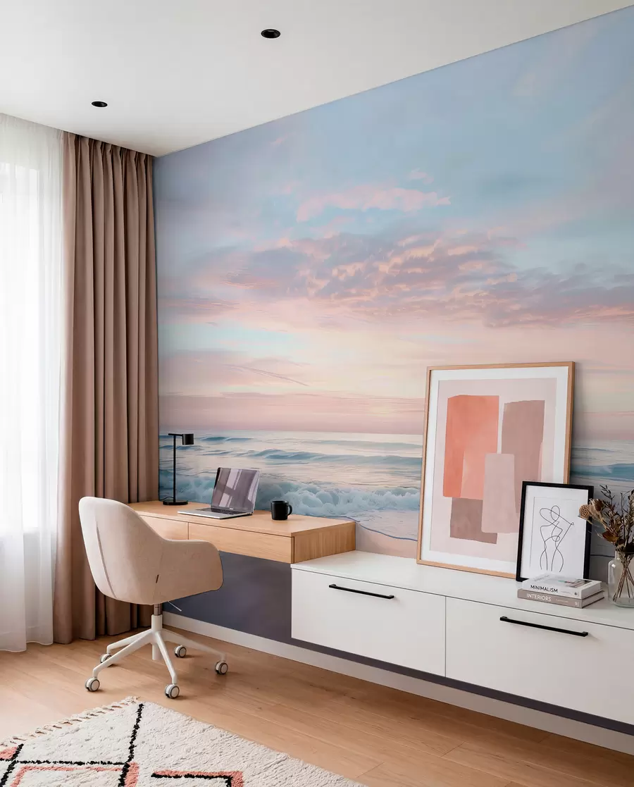 Fotobehang Zachte dijk aan zee w07935