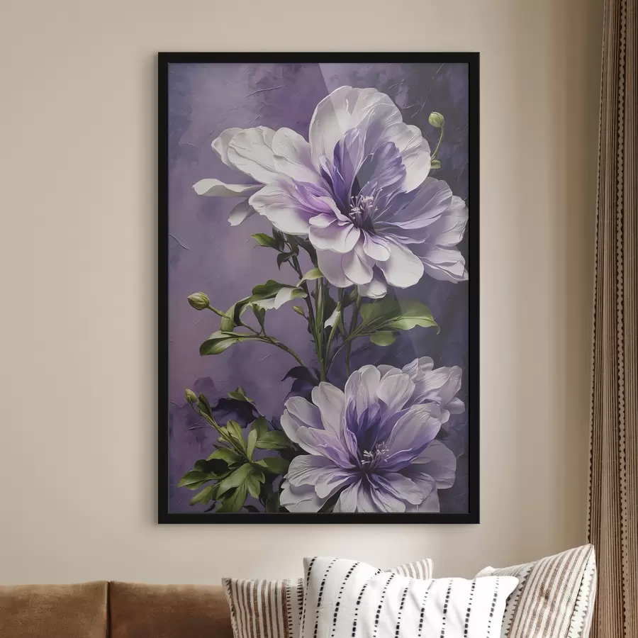 Papier peint photo Fleurs violettes sur fond violet f39368