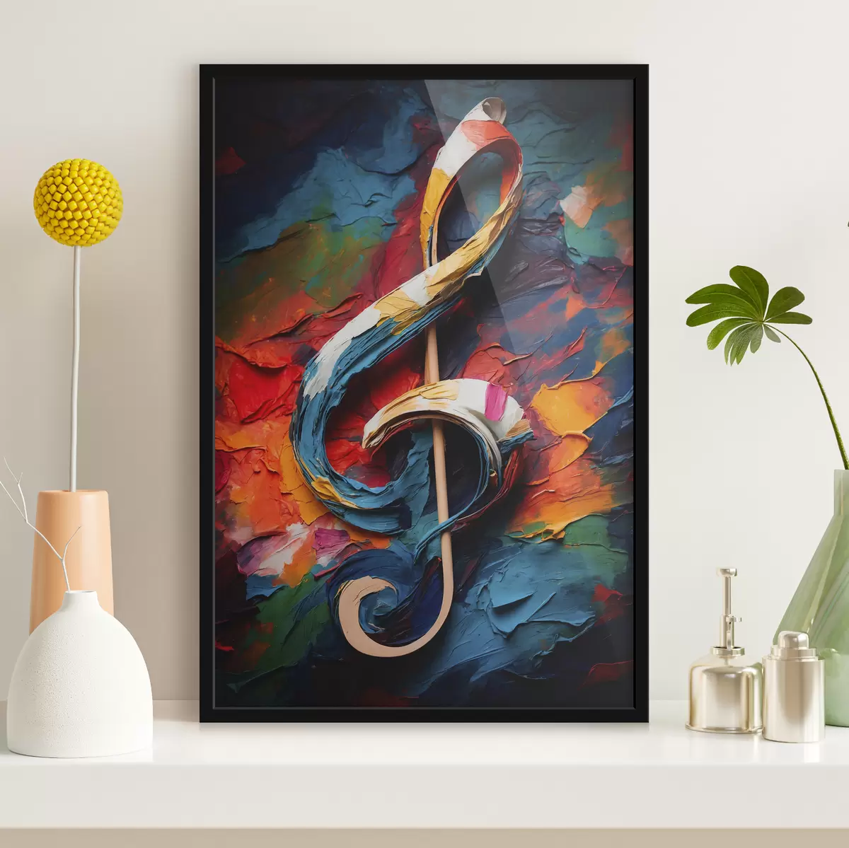 Poster Opmerking over abstracte olieachtergrond f39373