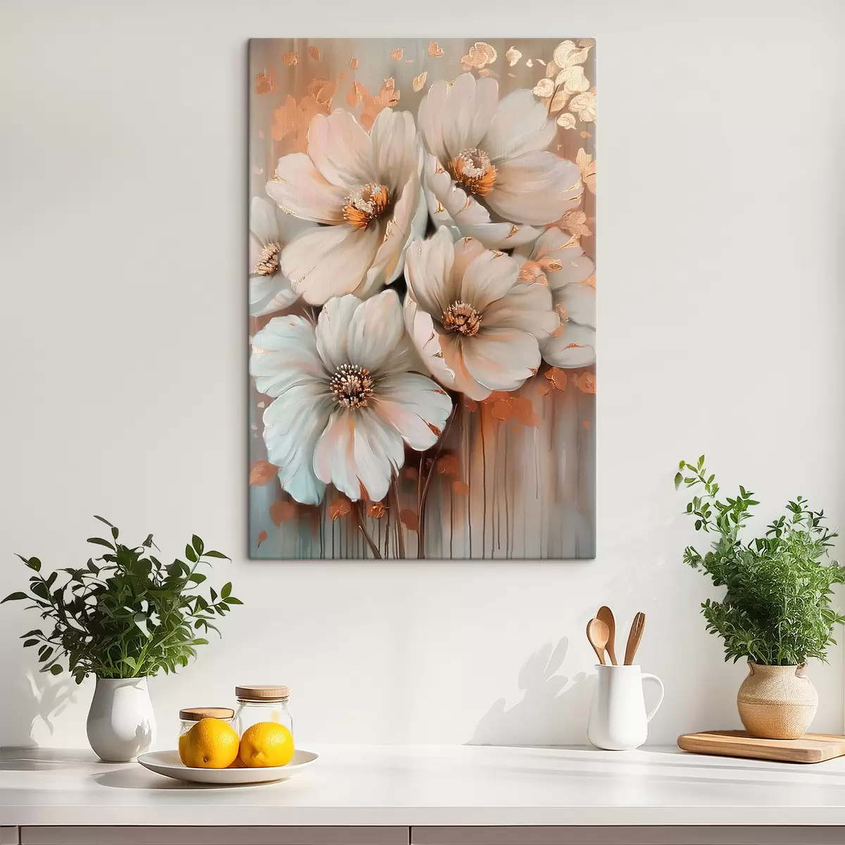  Peintures fleurs blanches s39551