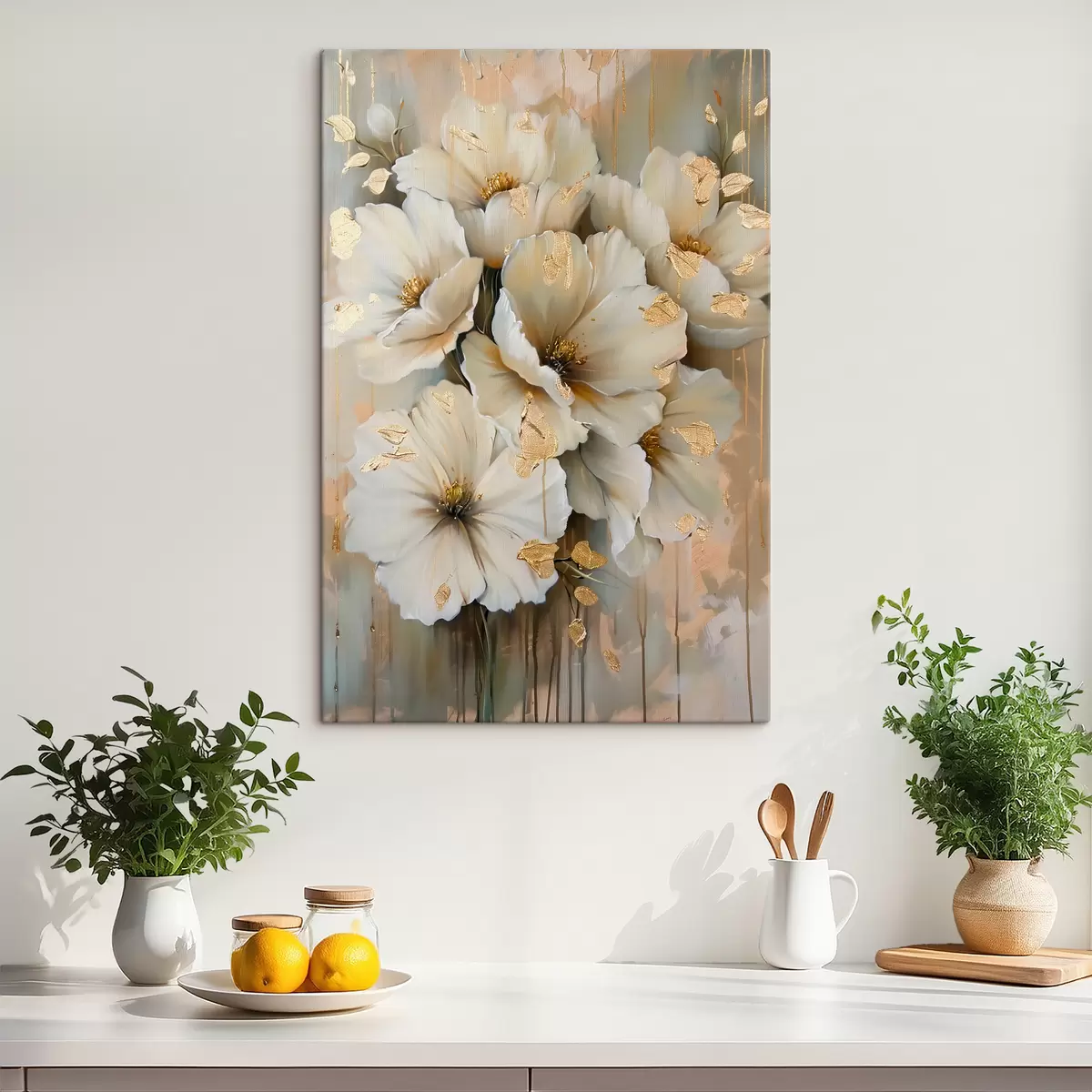  Peintures fleurs blanches s39555