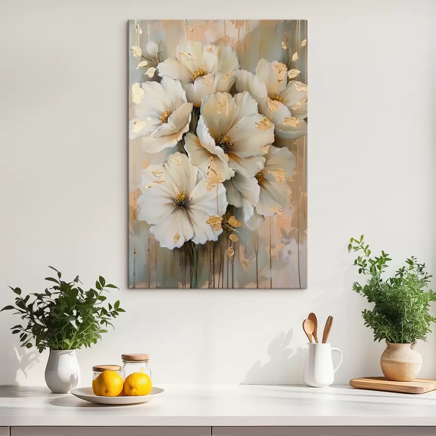  Peintures fleurs blanches s39555