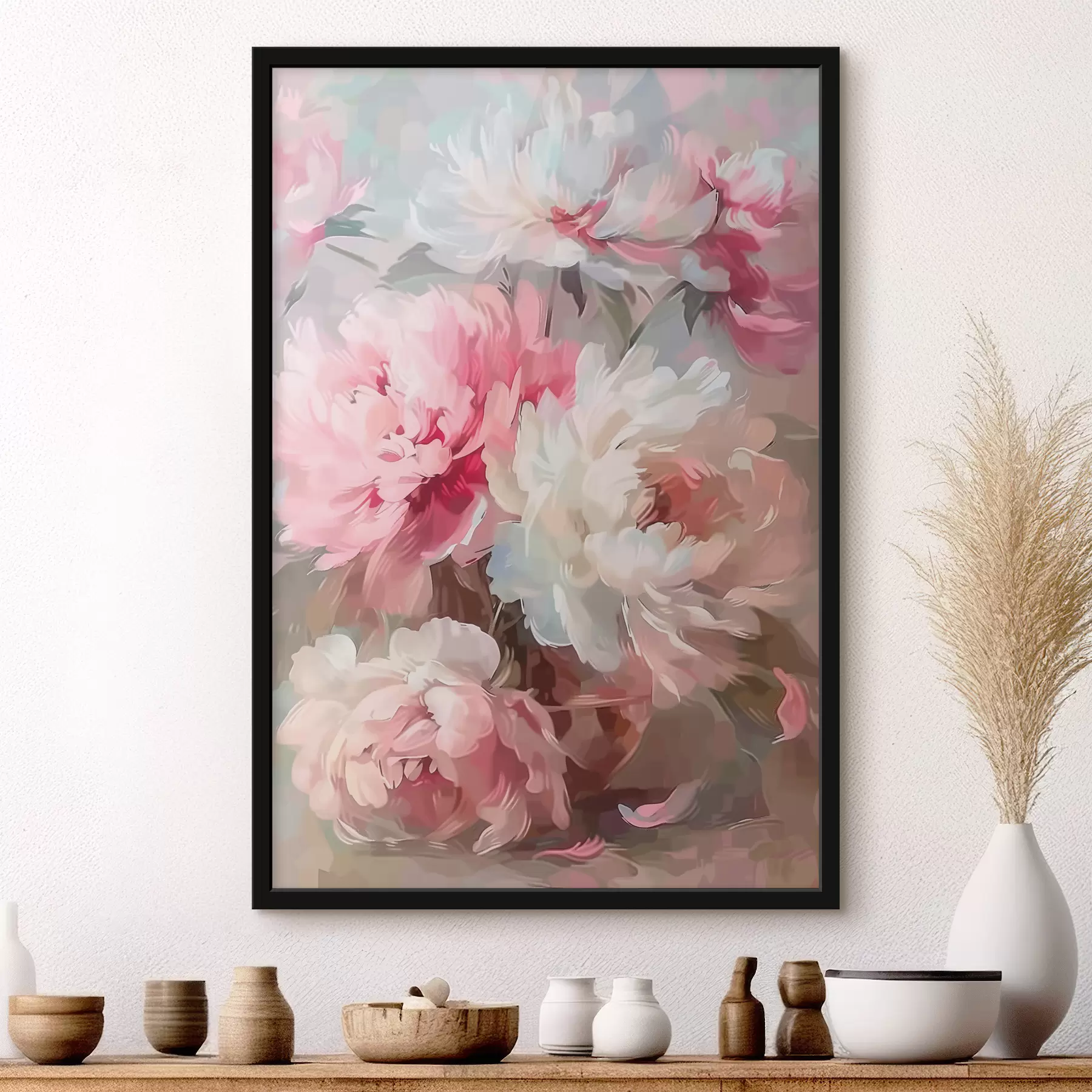 Fotobehang Boeket pioenrozen f39554