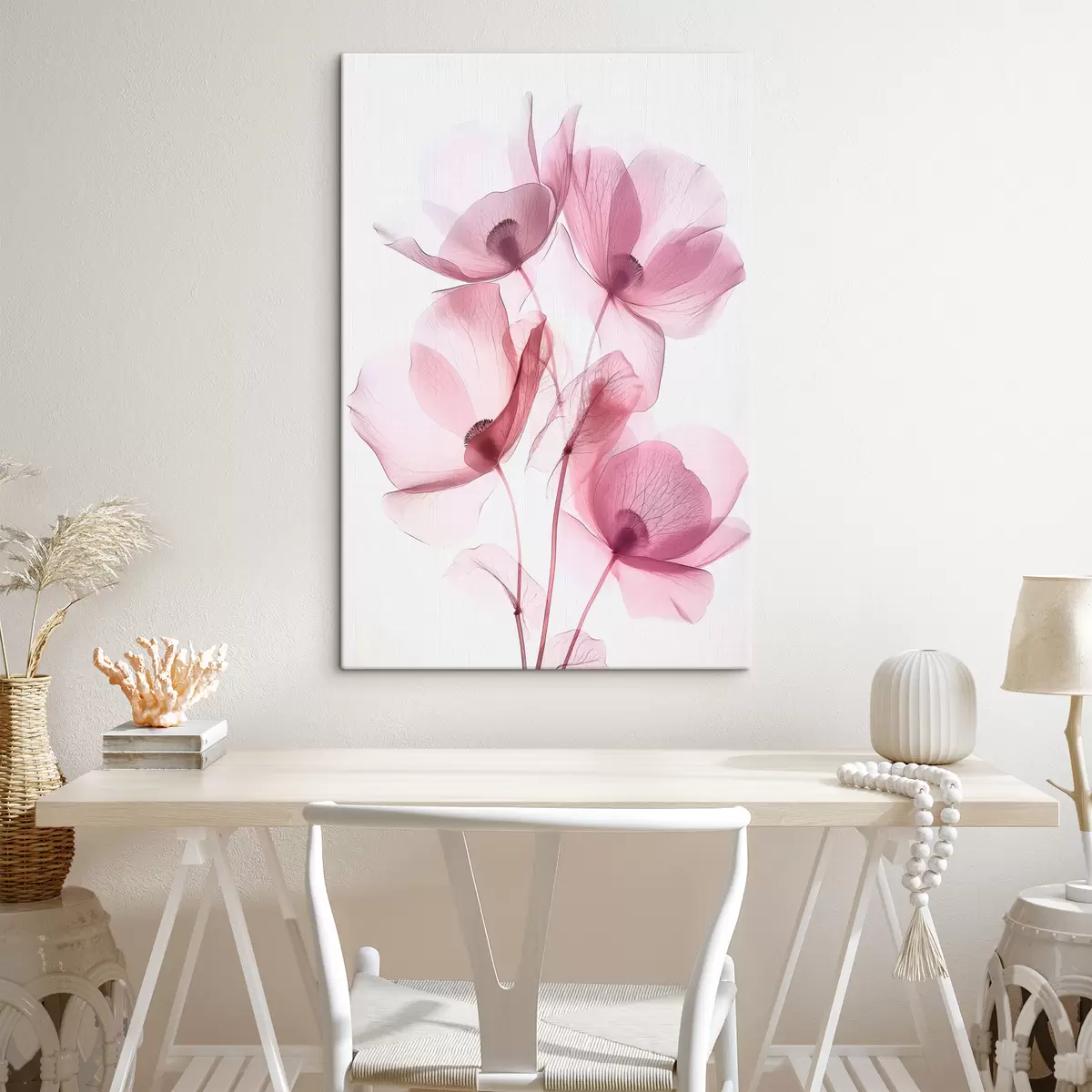  Schilderijen Stijlvolle transparante bloemen nieuwe trend s39575