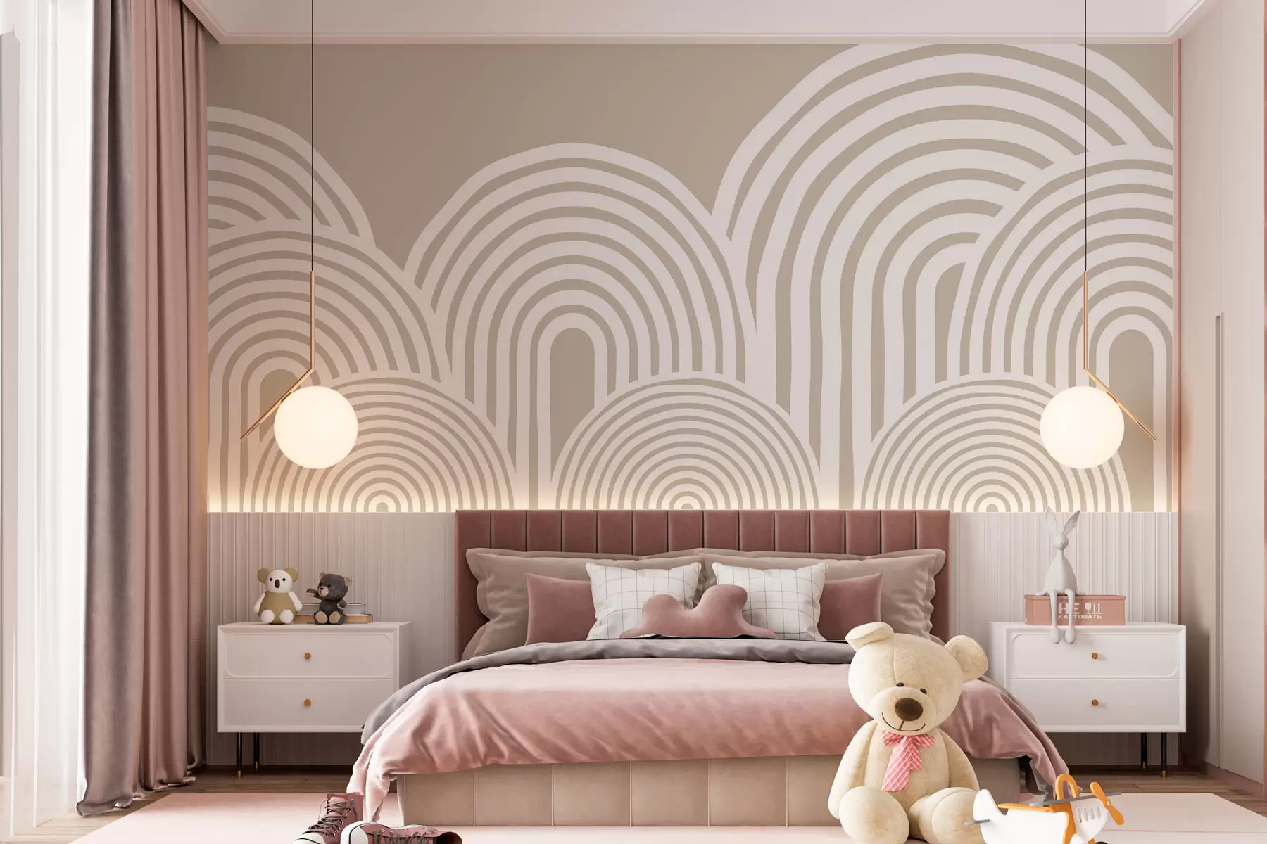 Fotobehang Golvende bogen Scandinavische stijl minimalisme w08037v3