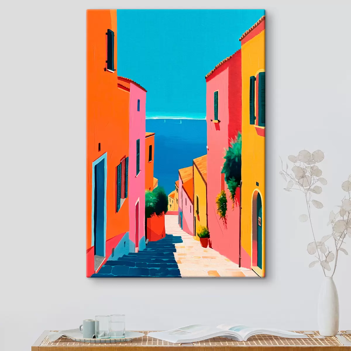  Peintures Vue mer et rue lumineuse s39579